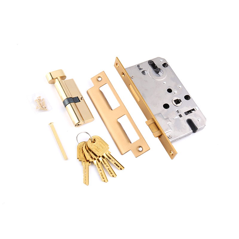 96-206 Modern minimalist gold interior door lock one-piece lock