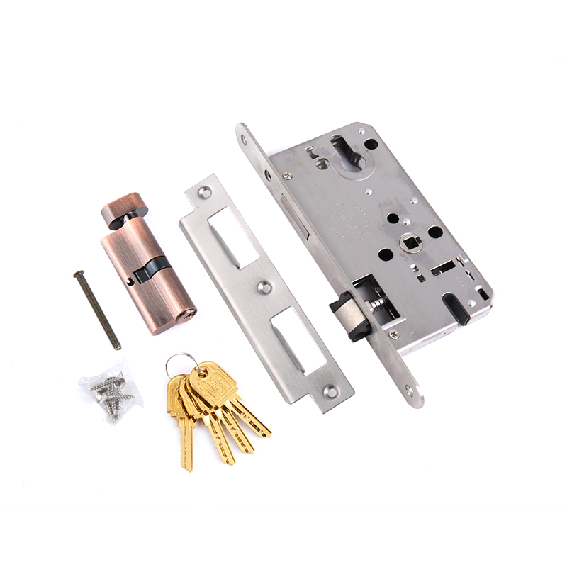 512-315 Angel retro pure copper french silent door lock conjoined lock