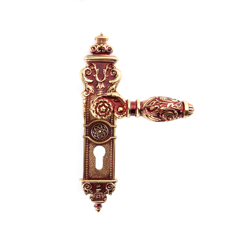 612-509 French retro luxury long panel door lock