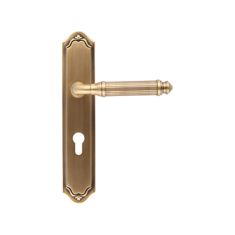 512-315 Angel retro pure copper french silent door lock conjoined lock