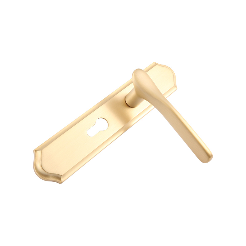 96-206 Modern minimalist gold interior door lock one-piece lock