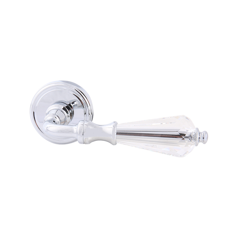 101-223 Indoor crystal cream style simple French split lock