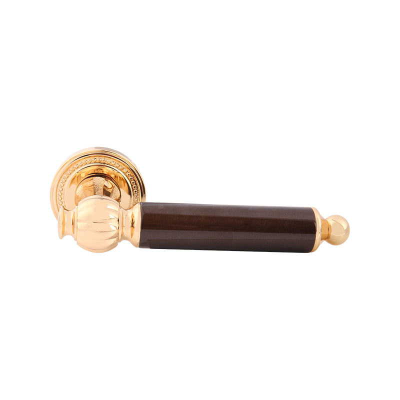 105-316 Nordic copper 24K real gold bedroom door lock