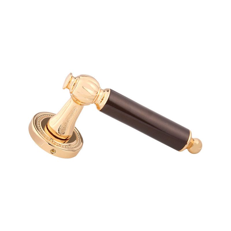 105-316 Nordic copper 24K real gold bedroom door lock