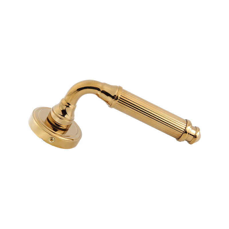 101-315 Retro pure copper French gold indoor split door handle