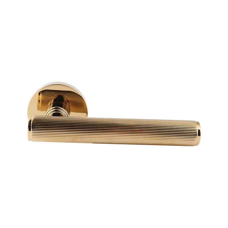 21-311 Retro modern simple light luxury black silent brass split door lock