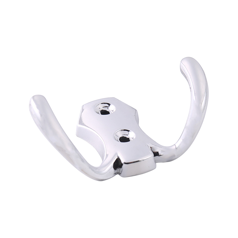 7713 Kitchen and bathroom wall mounted aluminum double hook three hook clothes hook