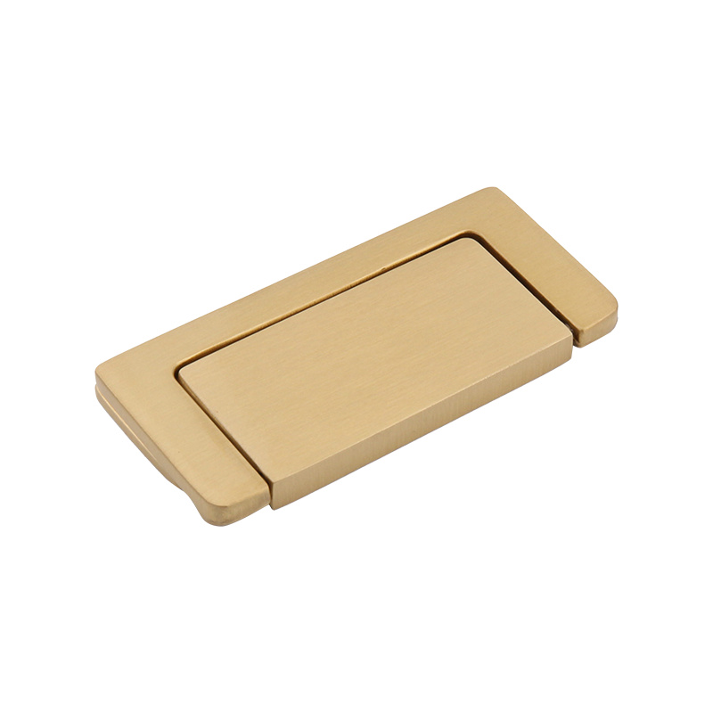 8319 All-copper simple surface-mounted flip-top gusset drawer cabinet door flat small handle