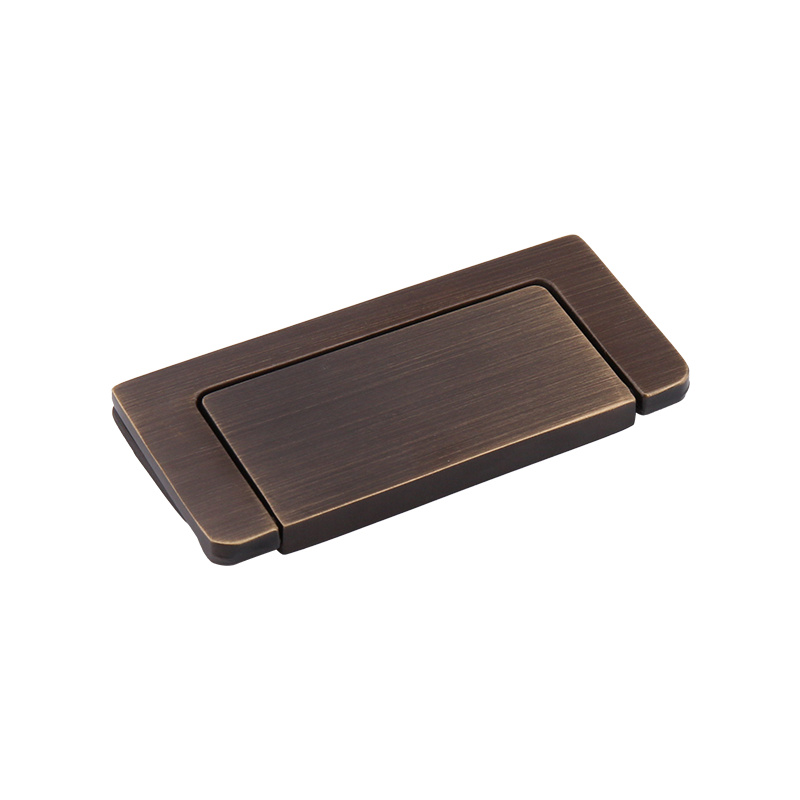 8319 All-copper simple surface-mounted flip-top gusset drawer cabinet door flat small handle